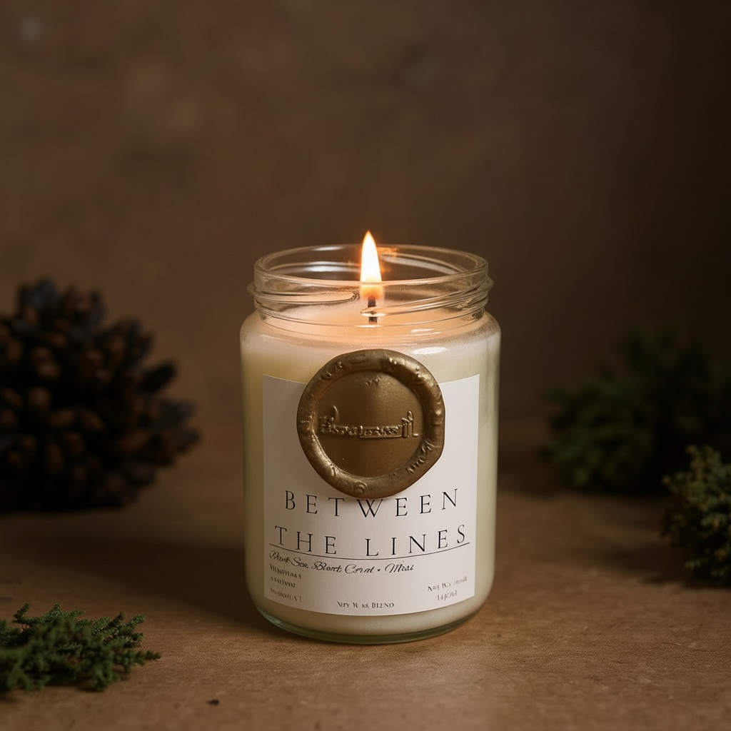 Between the Lines (12 oz Glass Jar)